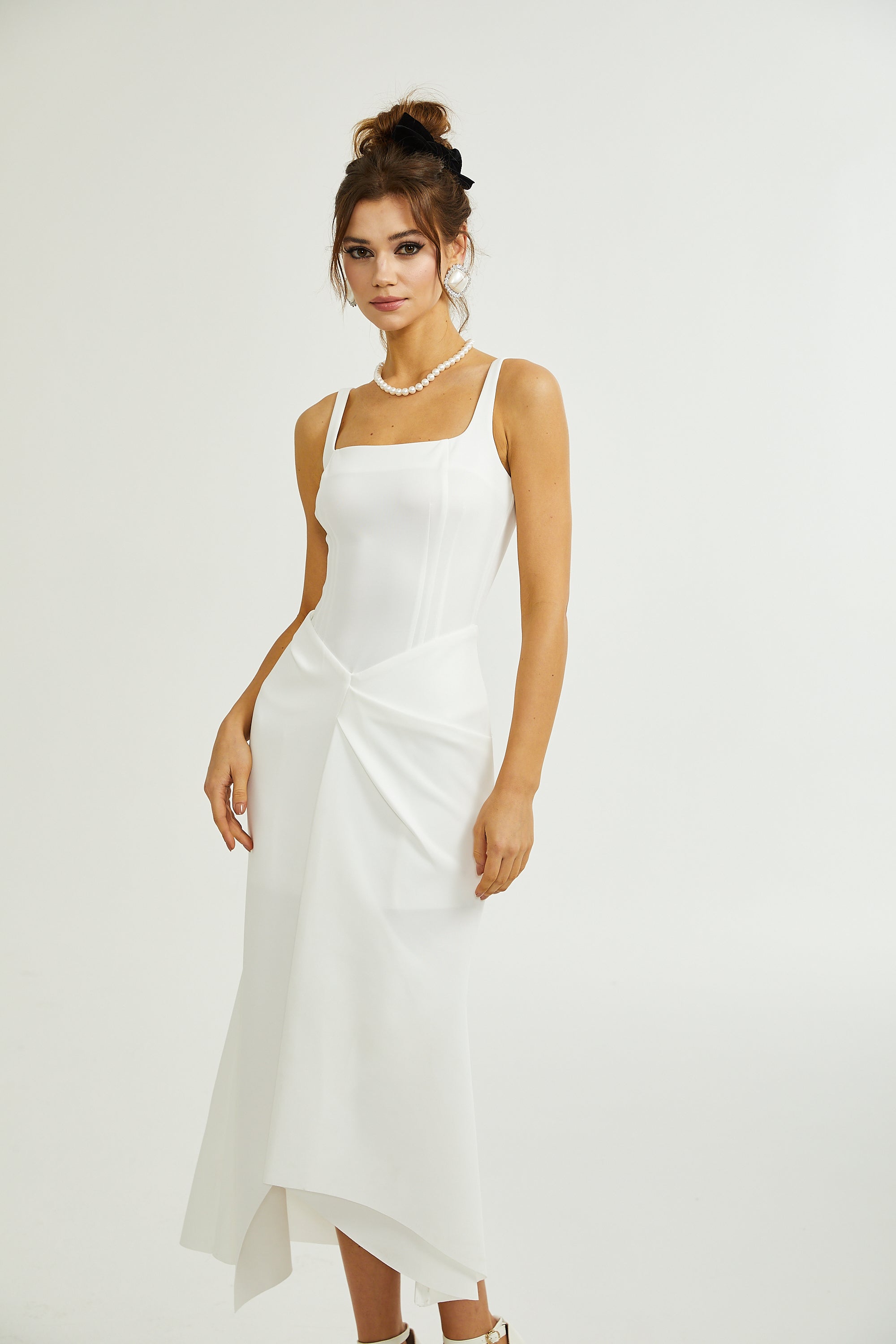 Josefina asymmetric midi dress