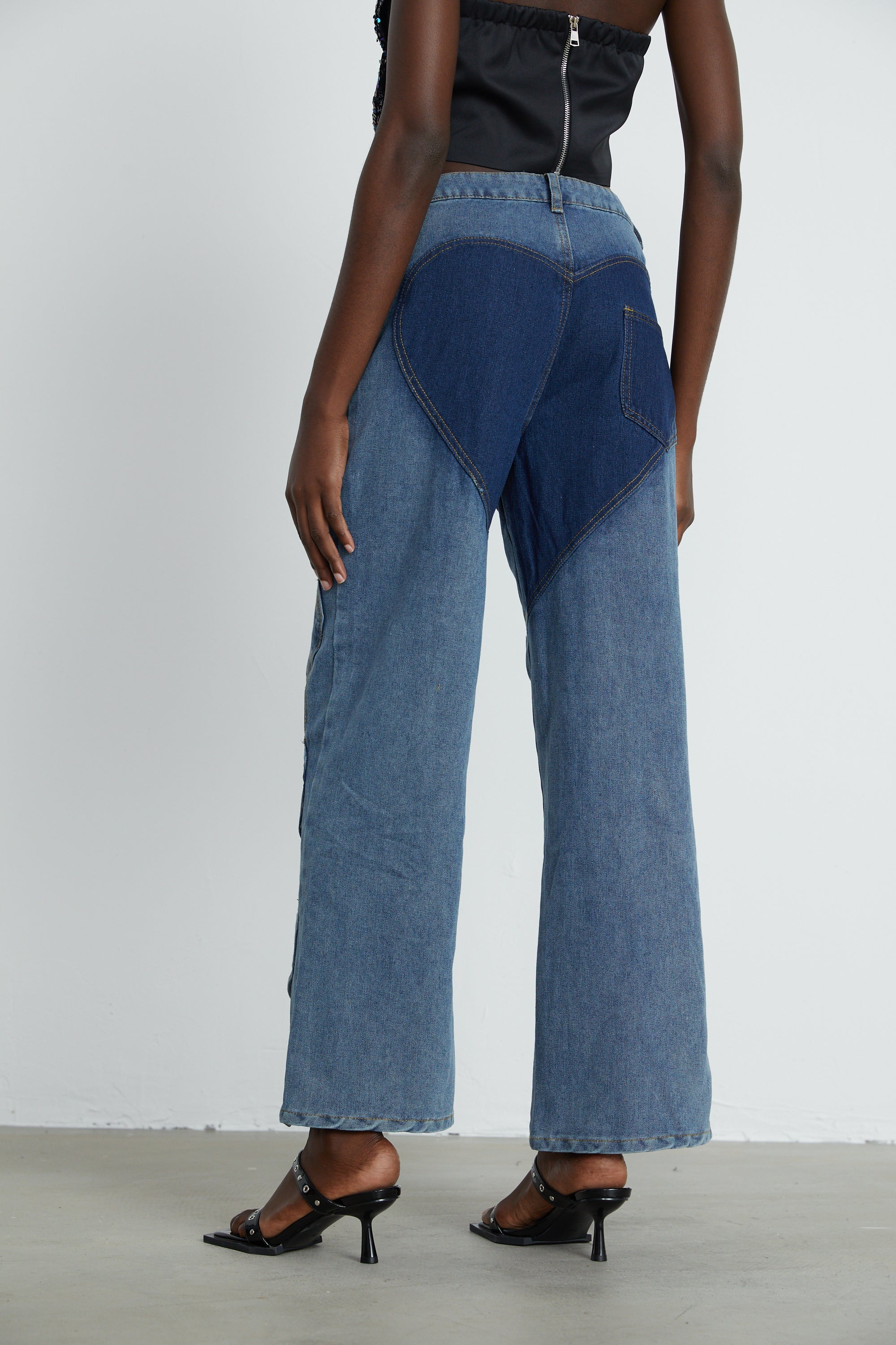 Blanche high-waist cut-out jeans