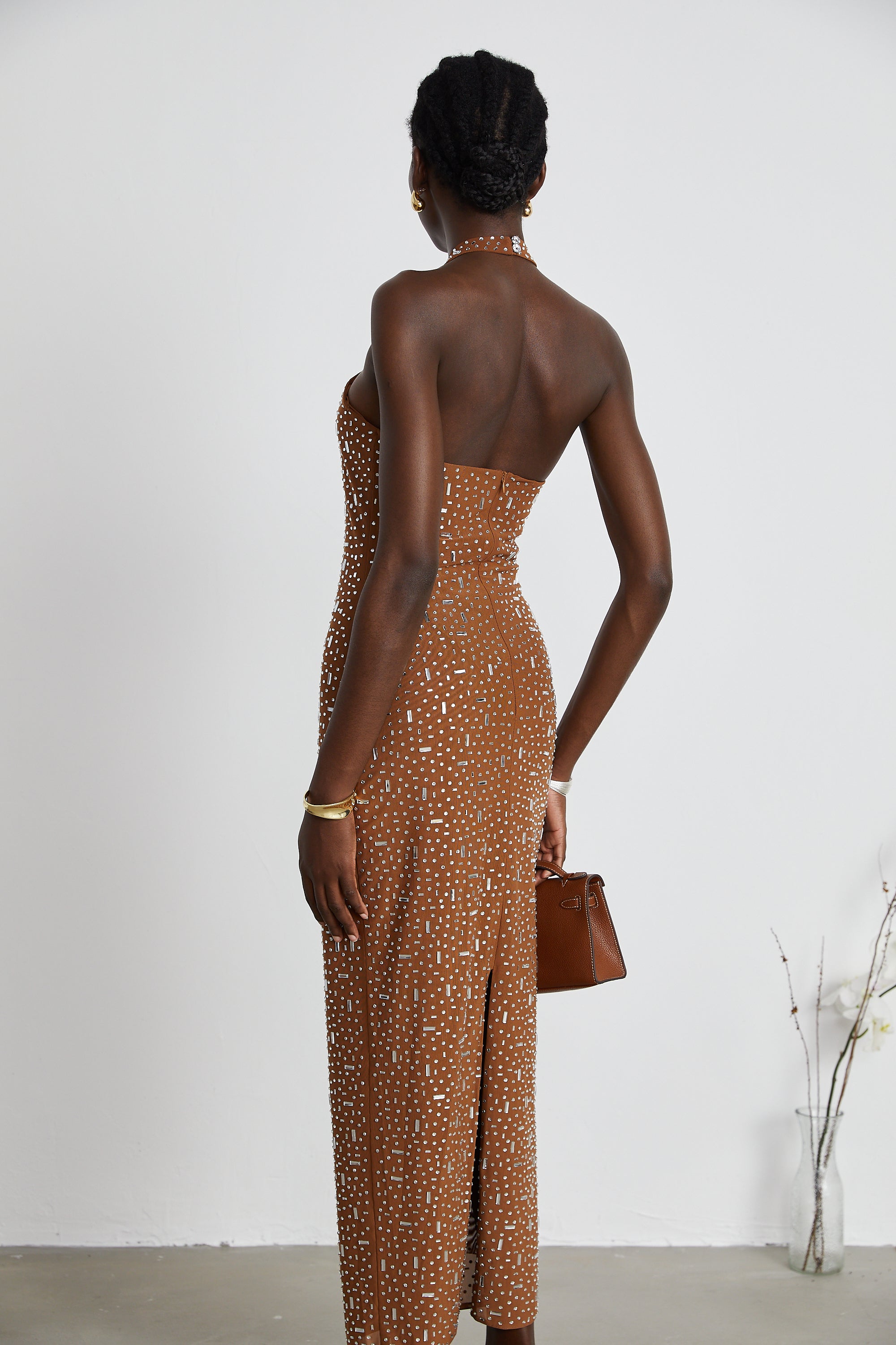 Désirée embellished halterneck maxi dress