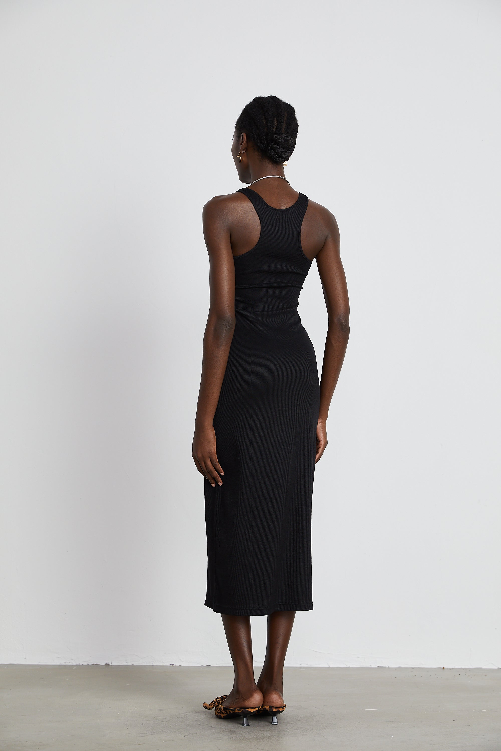 Madeleine invisible-strap ribbed maxi dress