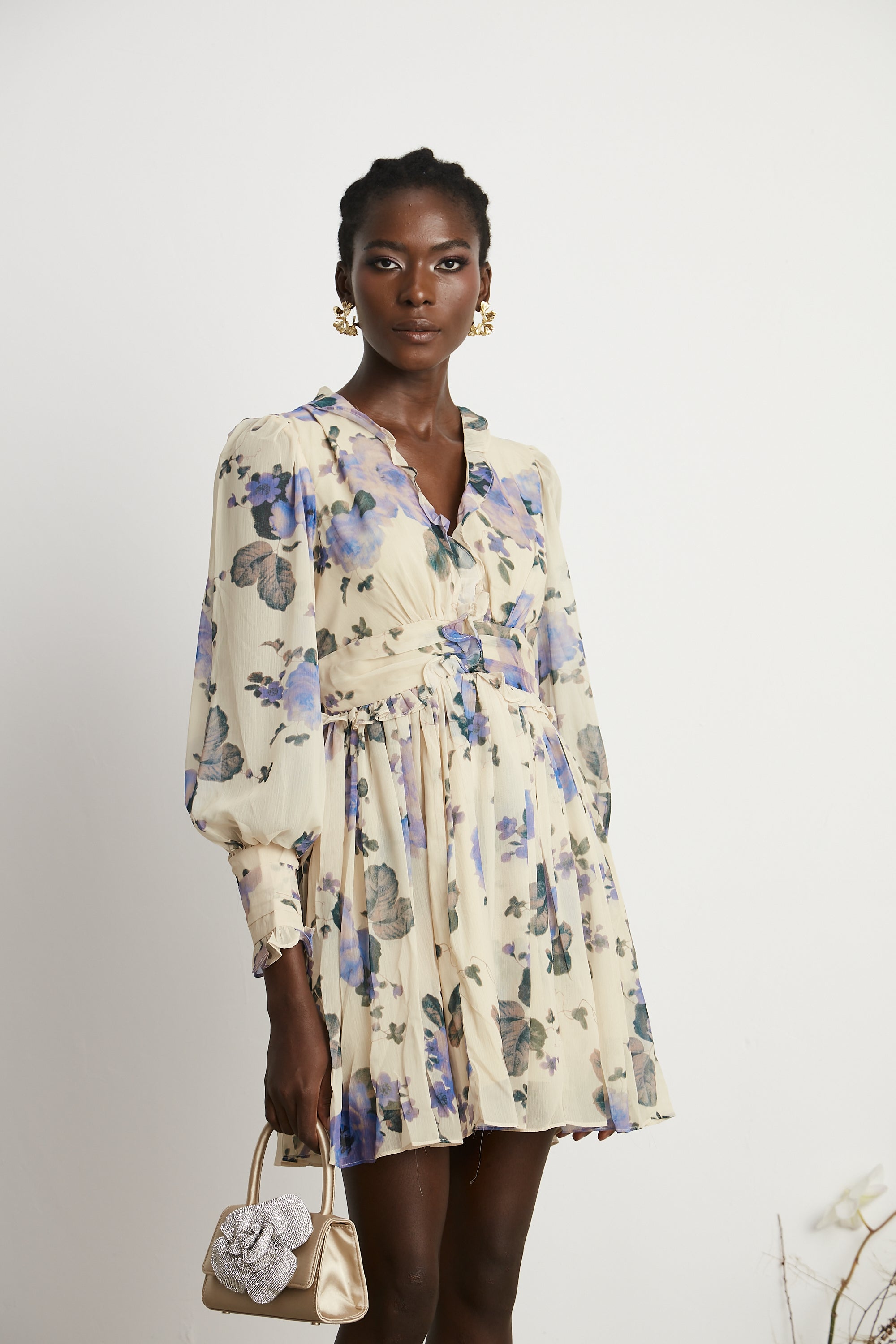 Robyn floral-print mini dress