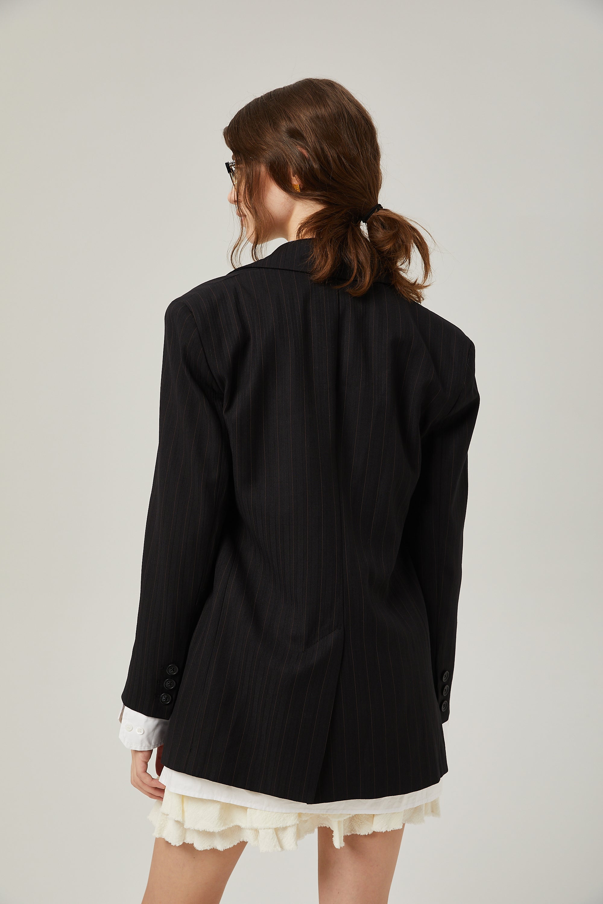 Titania single-breasted pinstripe jacket