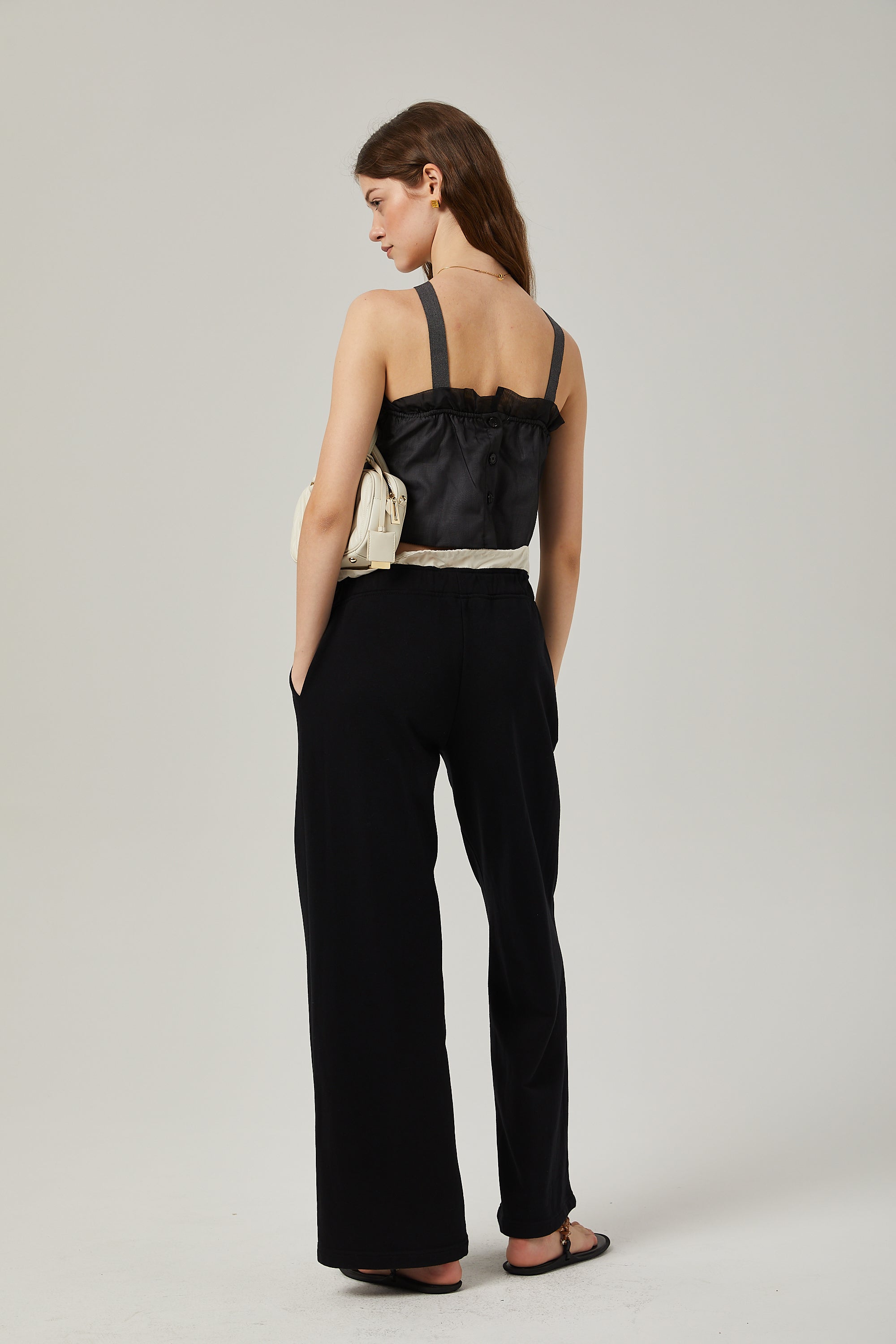 Françoise color-block floor-length trousers