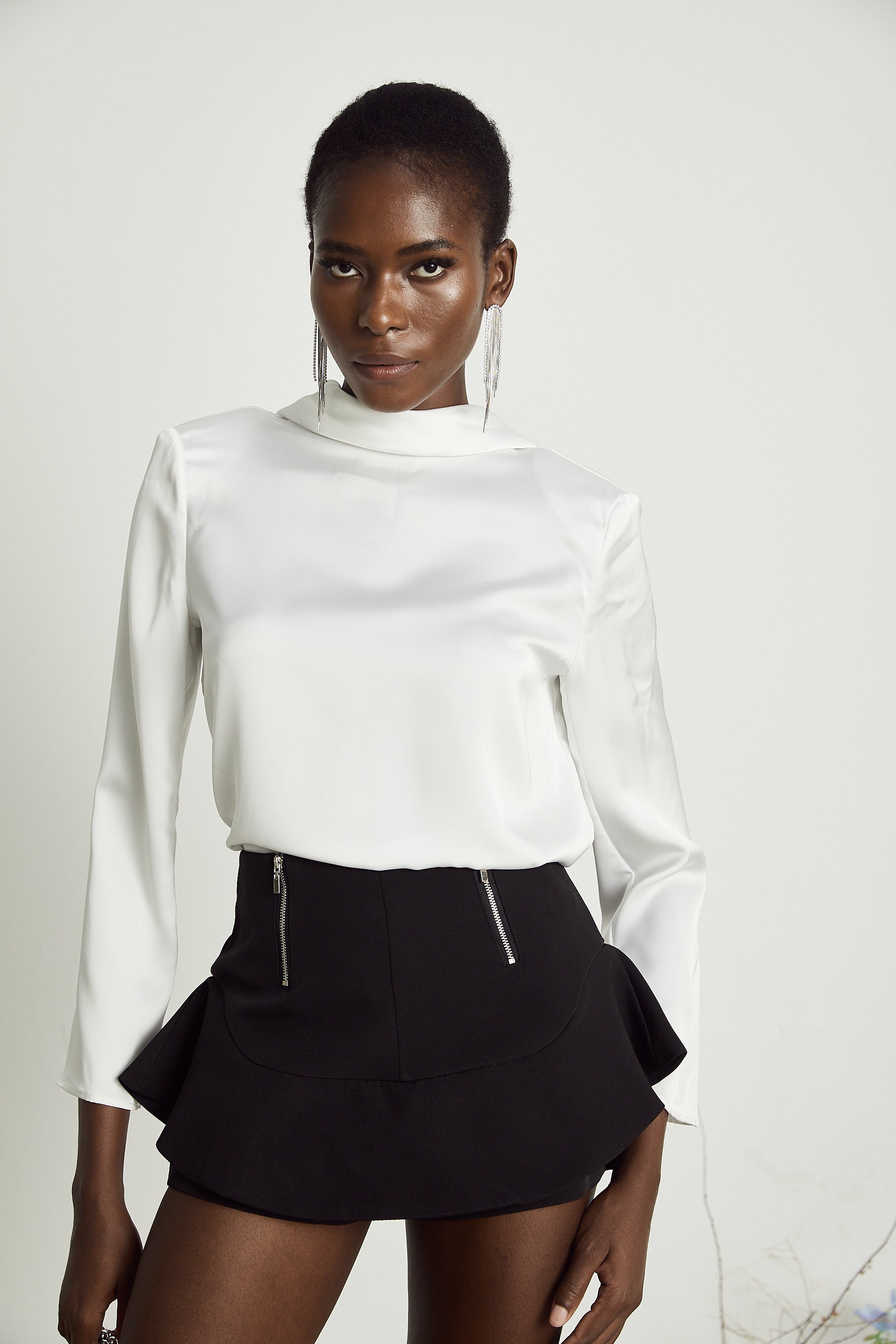 Noya cowl-back silk blouse