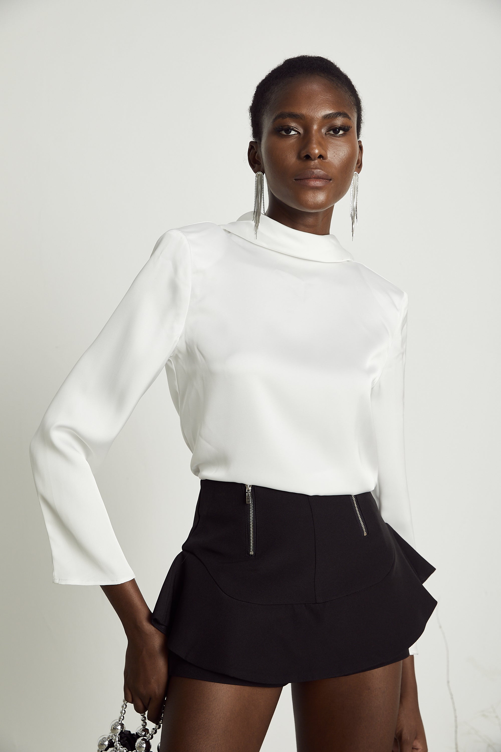 Noya cowl-back silk blouse