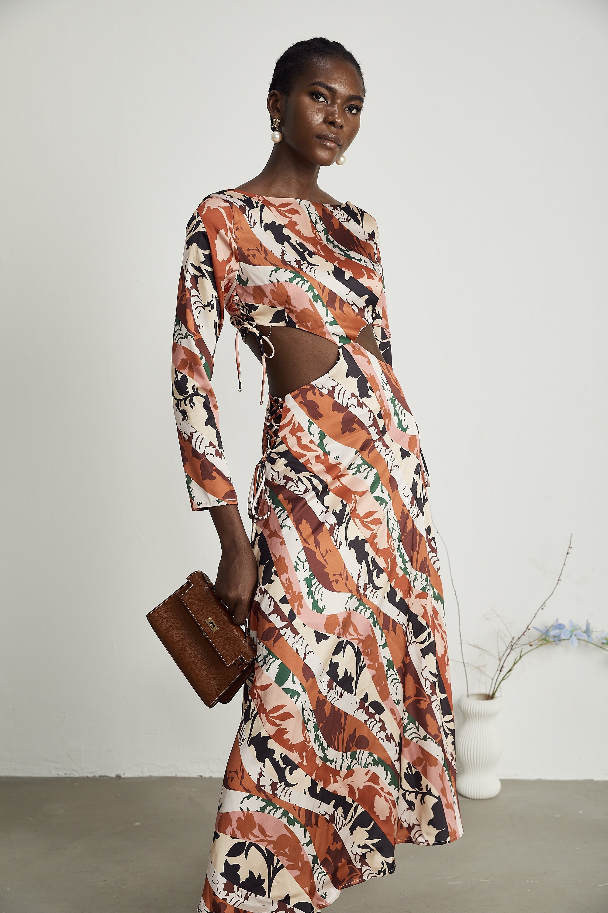 Perrine floral-print cut-out maxi dress