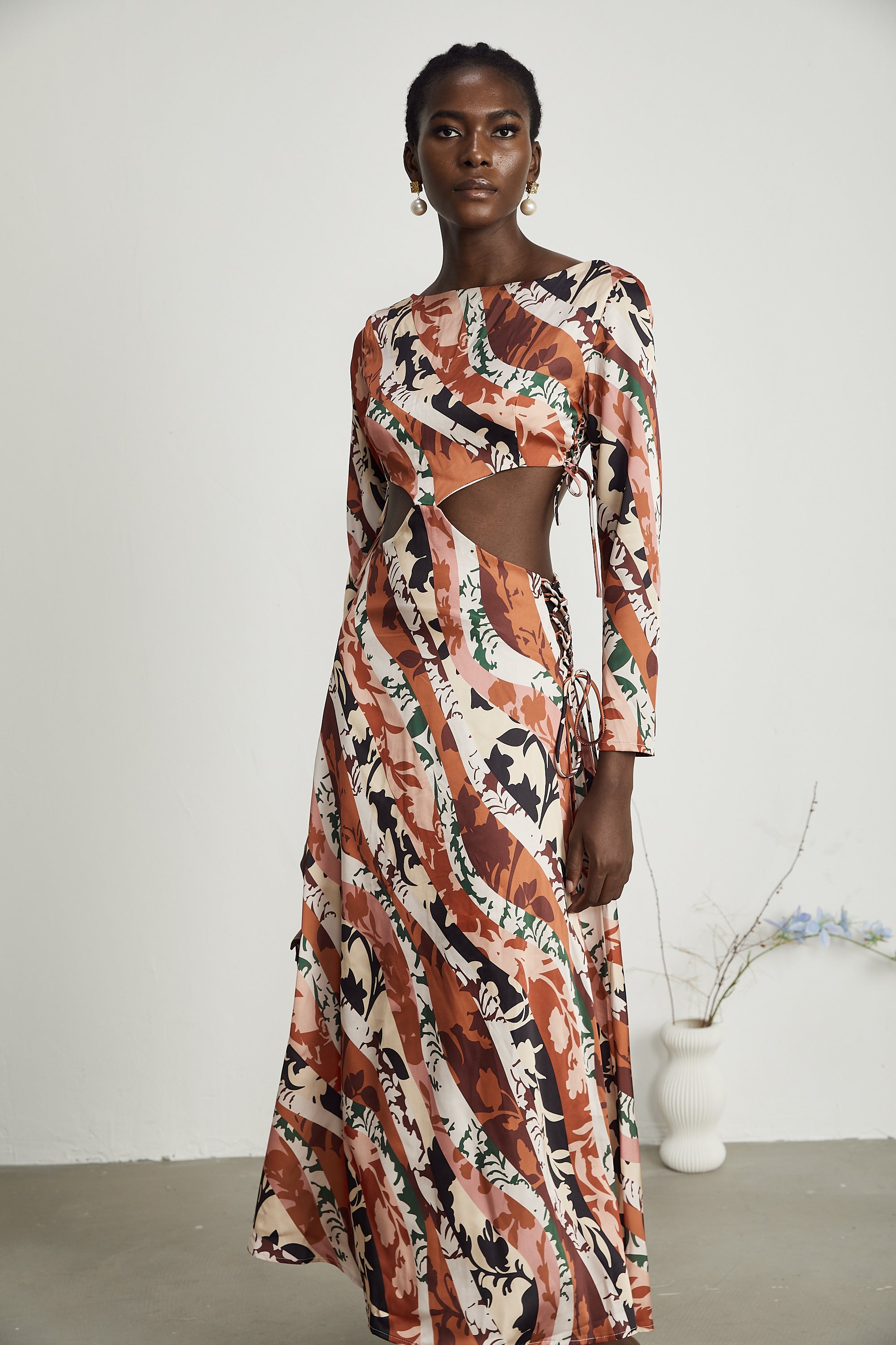 Perrine floral-print cut-out maxi dress