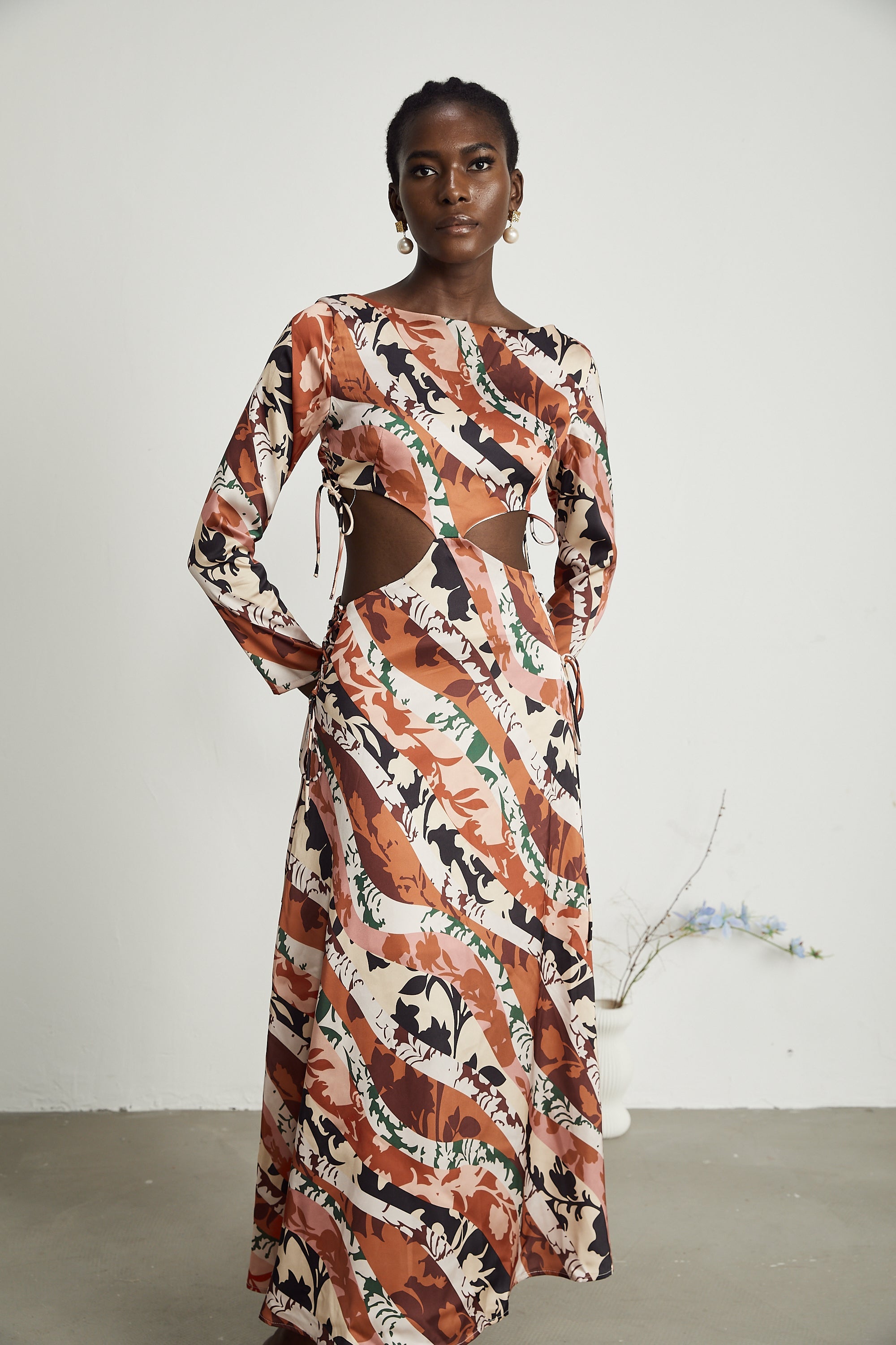 Perrine floral-print cut-out maxi dress