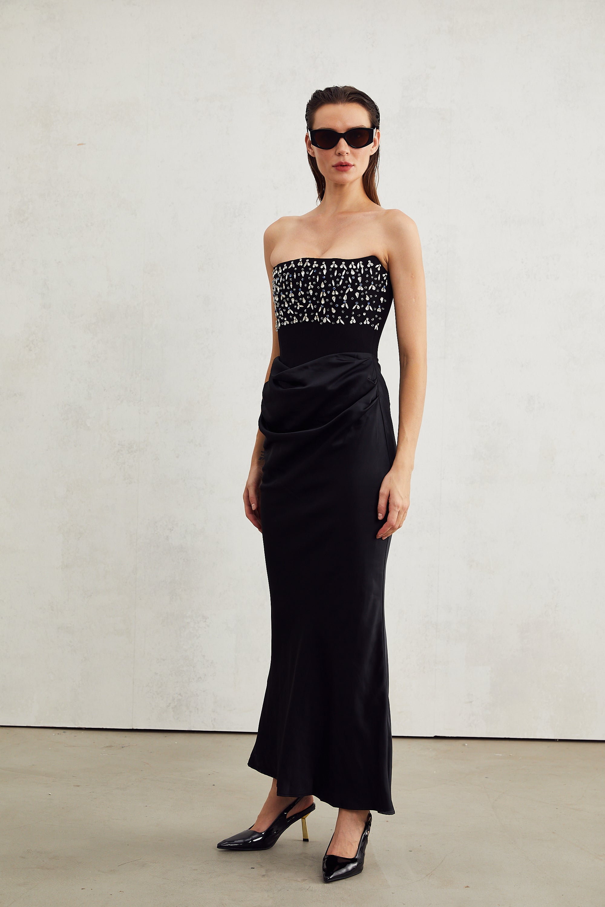 Aurore crystal-embellished maxi dress