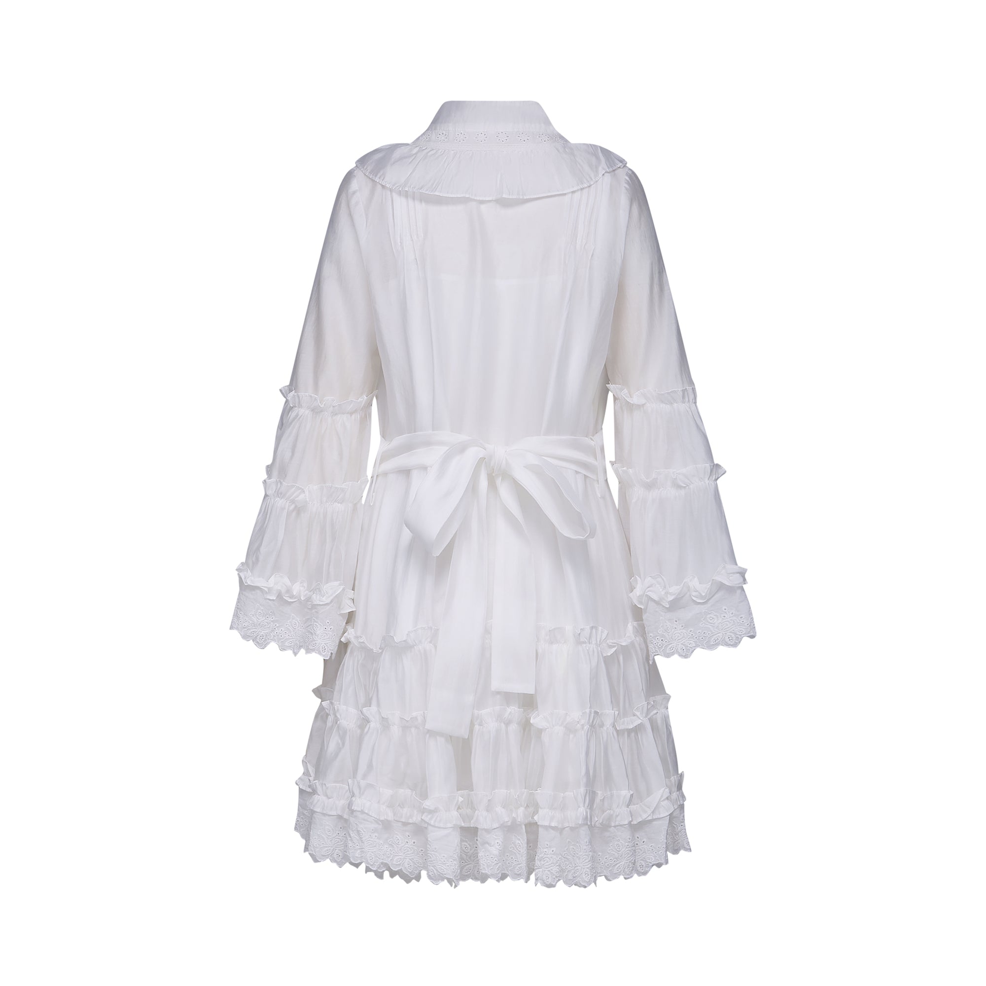 Agathe lace-trim pleated mini dress