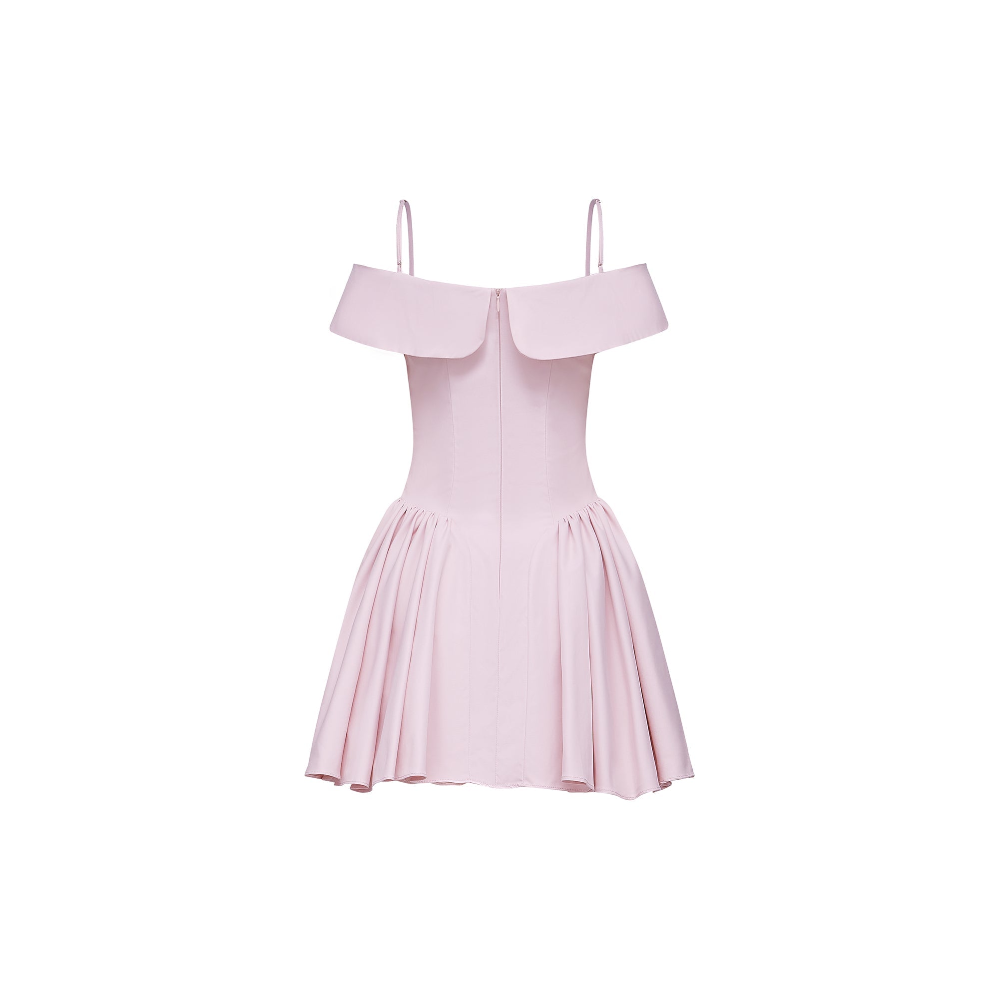 Diane high-waist pleated mini dress