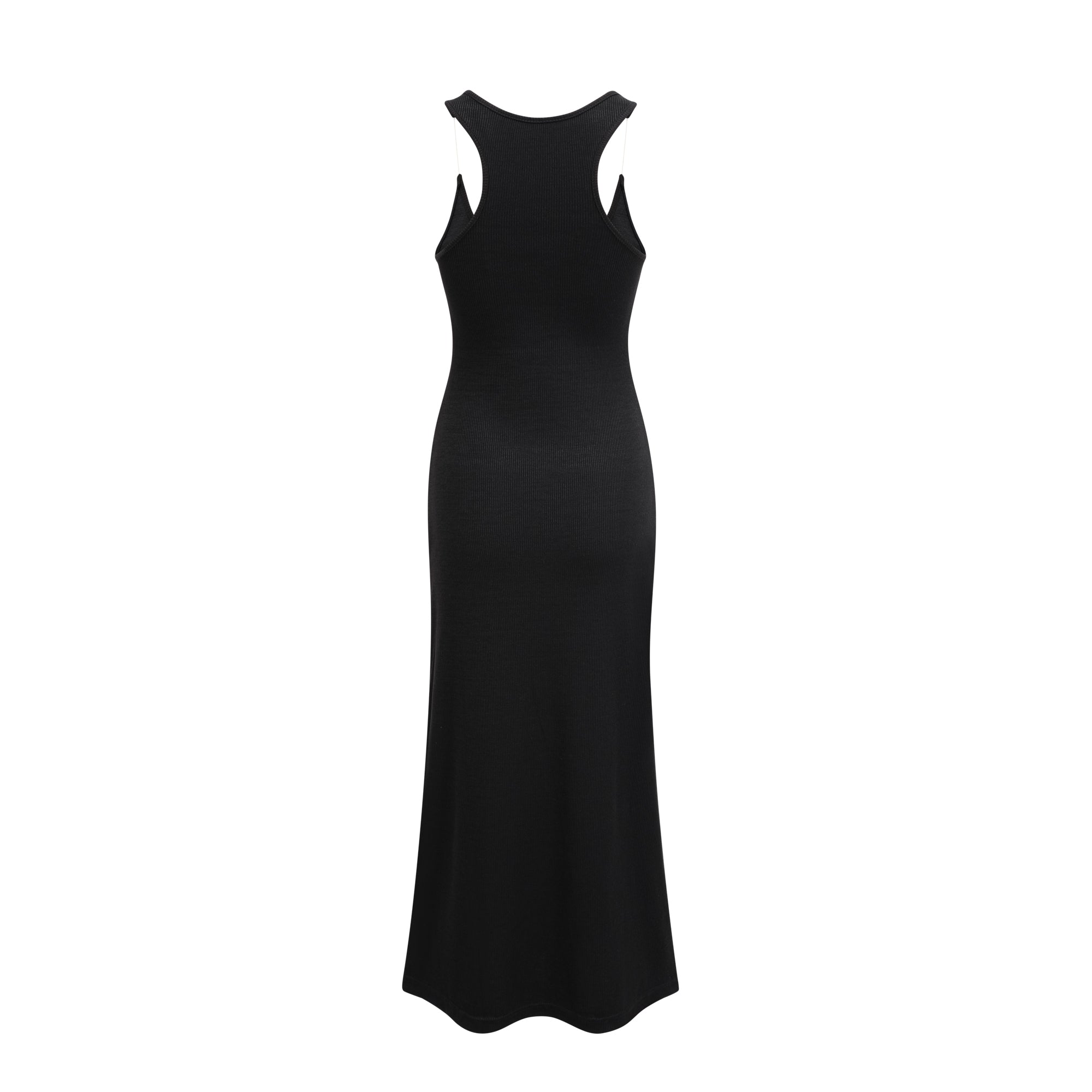 Madeleine invisible-strap ribbed maxi dress