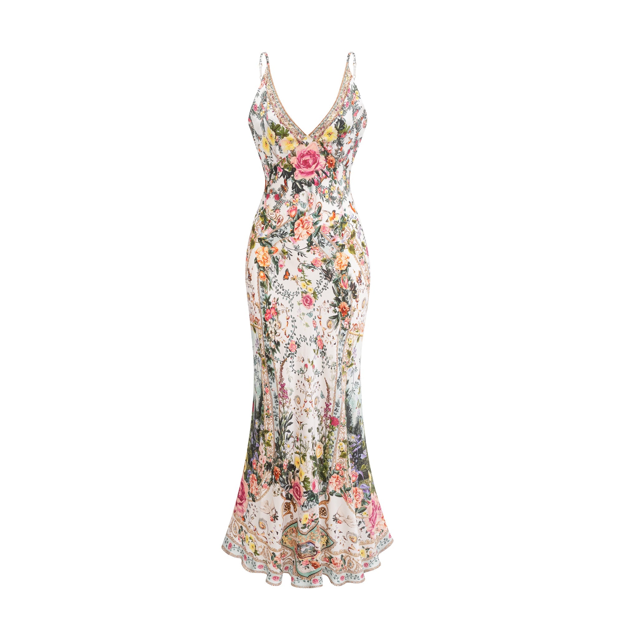 Isabelle V-neck floral-print maxi dress