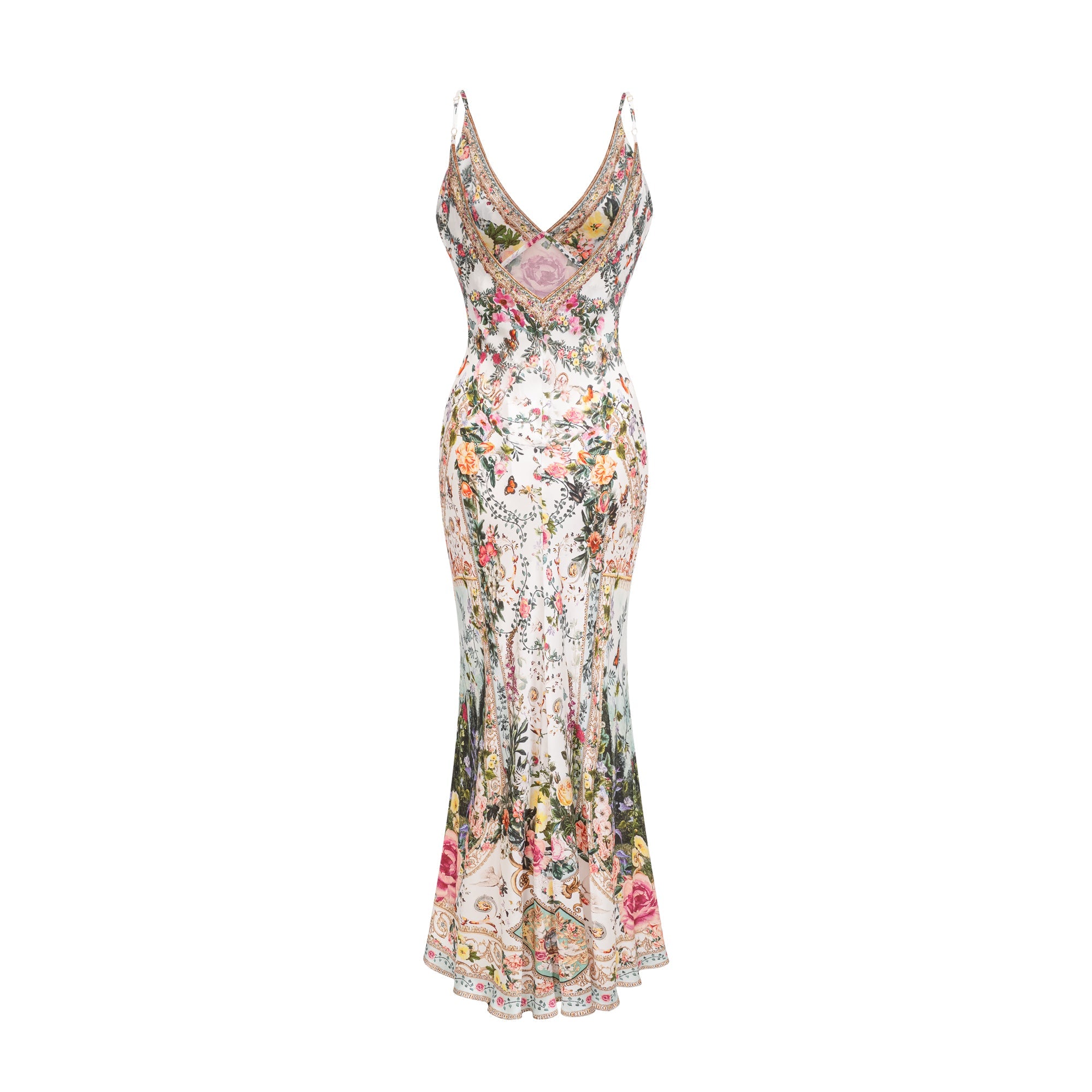 Isabelle V-neck floral-print maxi dress