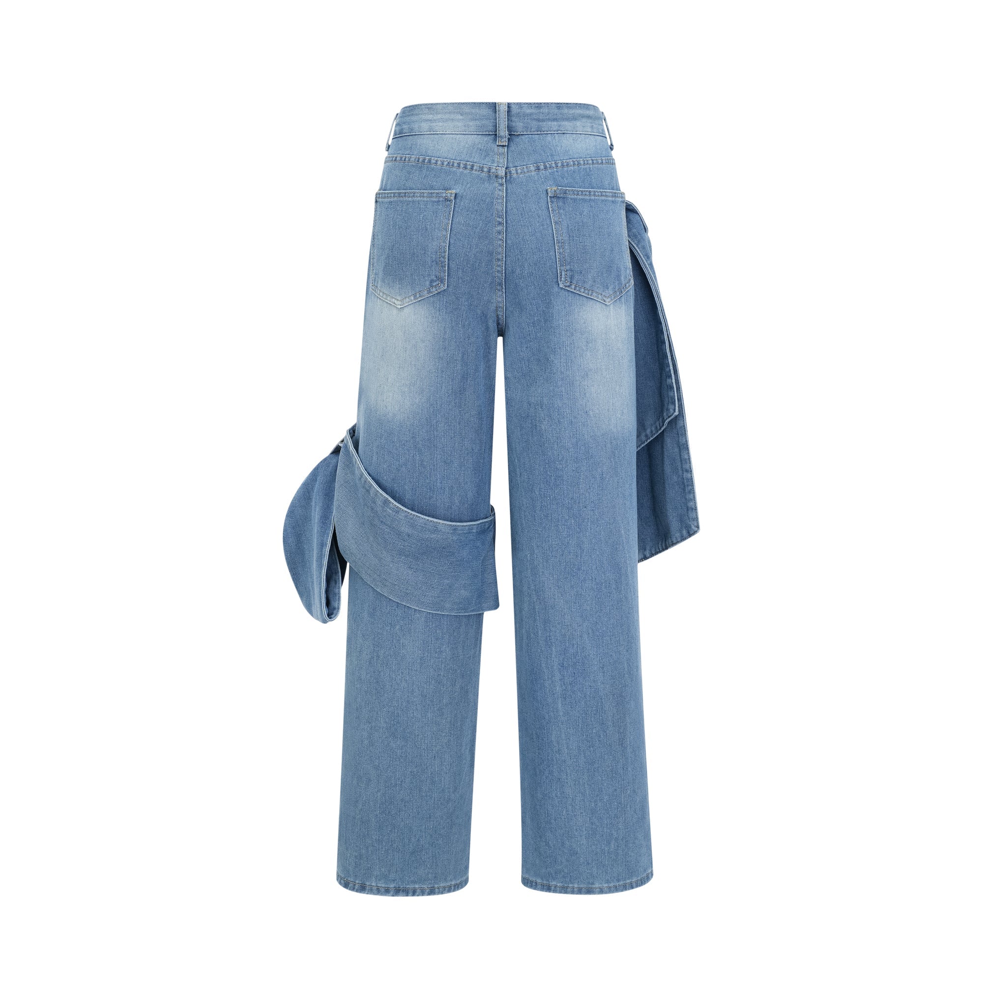 Ysabella bow-detail wide-leg jeans