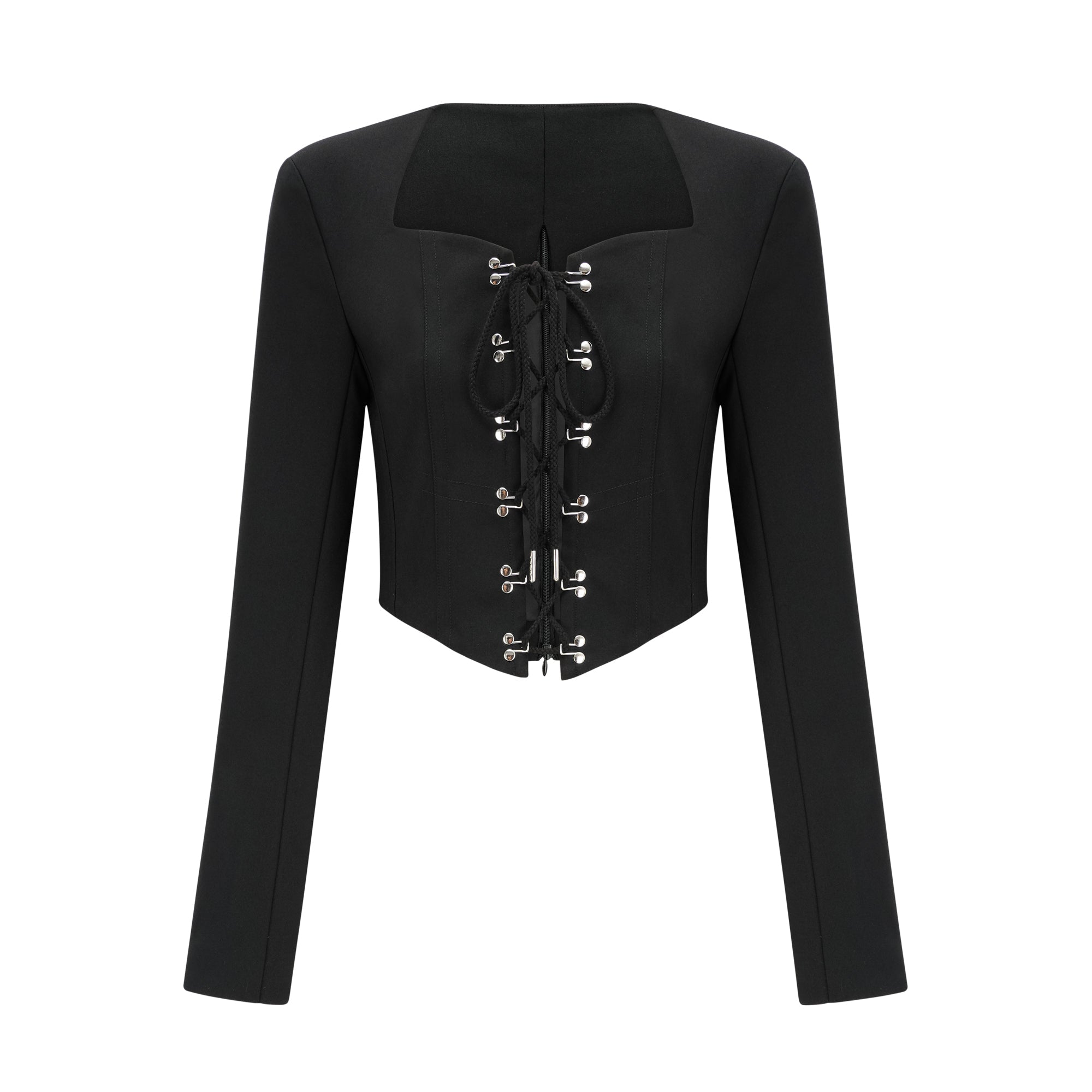 Amia lace-up cropped jacket