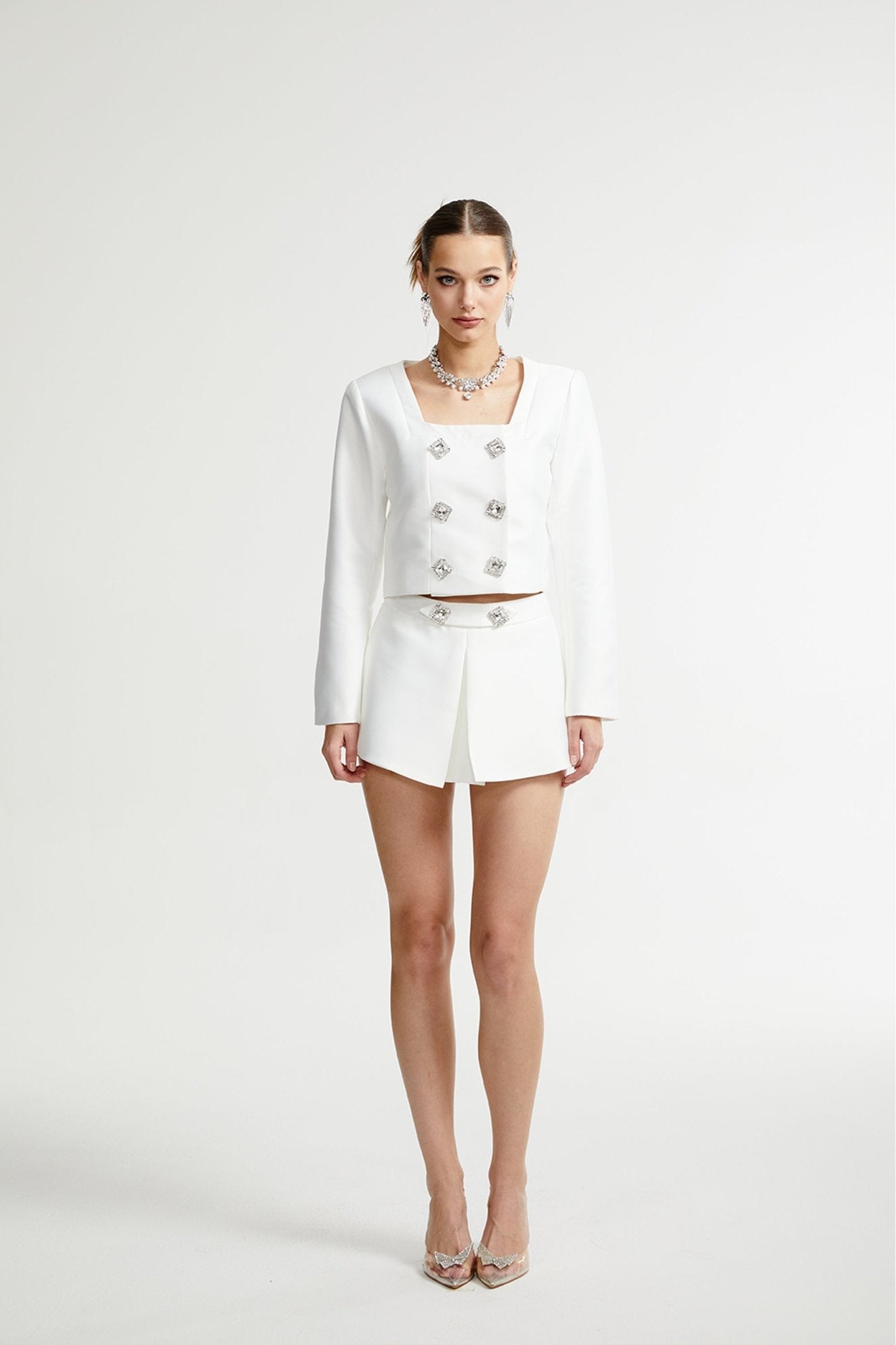 Belphoebe cropped jacket & skirt matching set - Miss Rosier - Women's Online Boutique