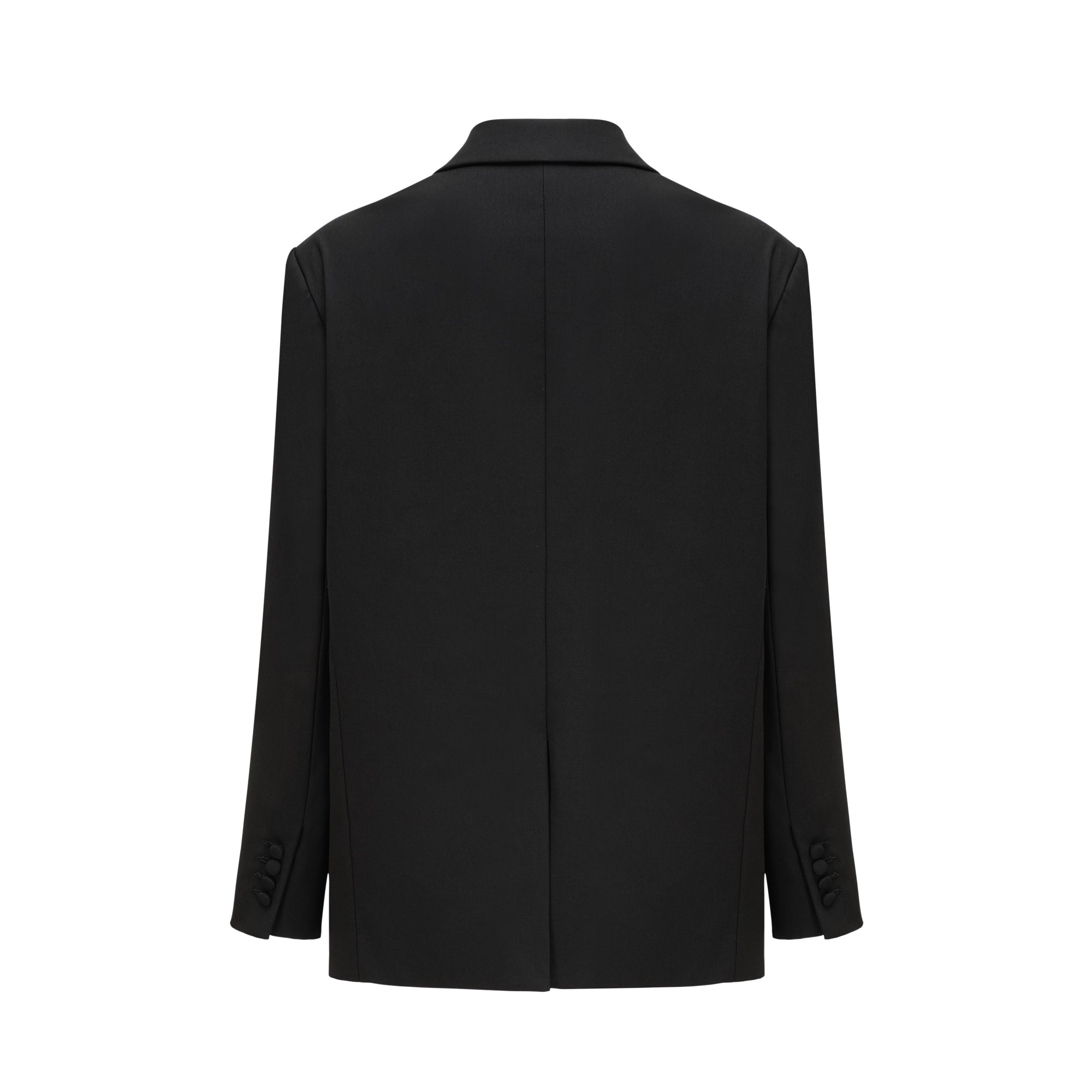 Renée black loose-fit single-breasted wool blazer - Miss Rosier - Women's Online Boutique